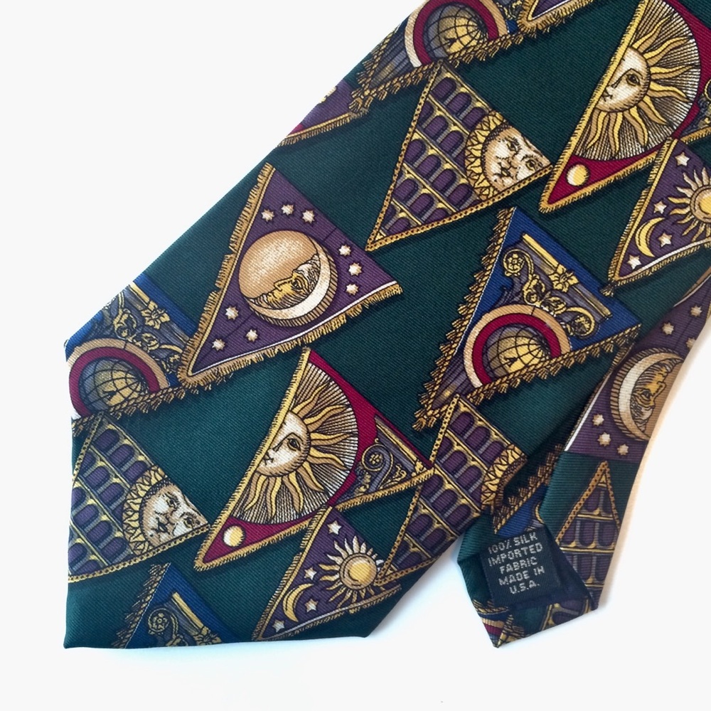 Structure Men’s Necktie - Moon and Stars Design